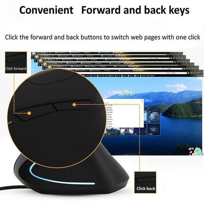 ErgoMouse™ – Mouse verticale ergonomico cablato USB