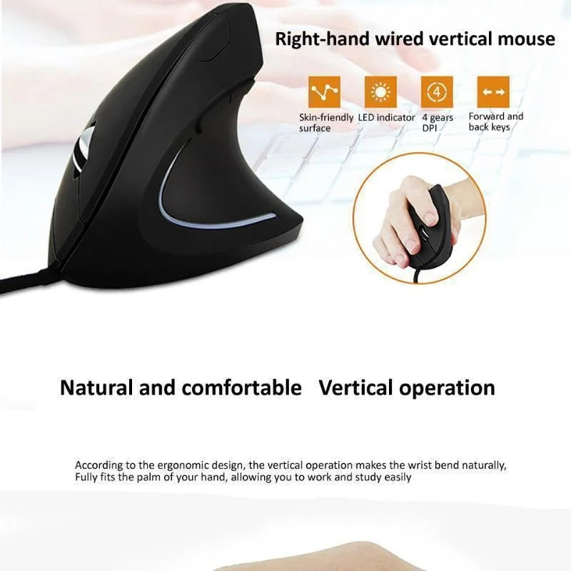 ErgoMouse™ – Mouse verticale ergonomico cablato USB