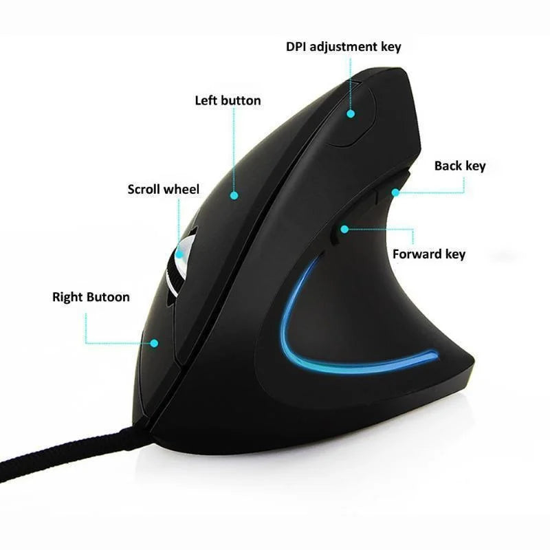 ErgoMouse™ – Mouse verticale ergonomico cablato USB