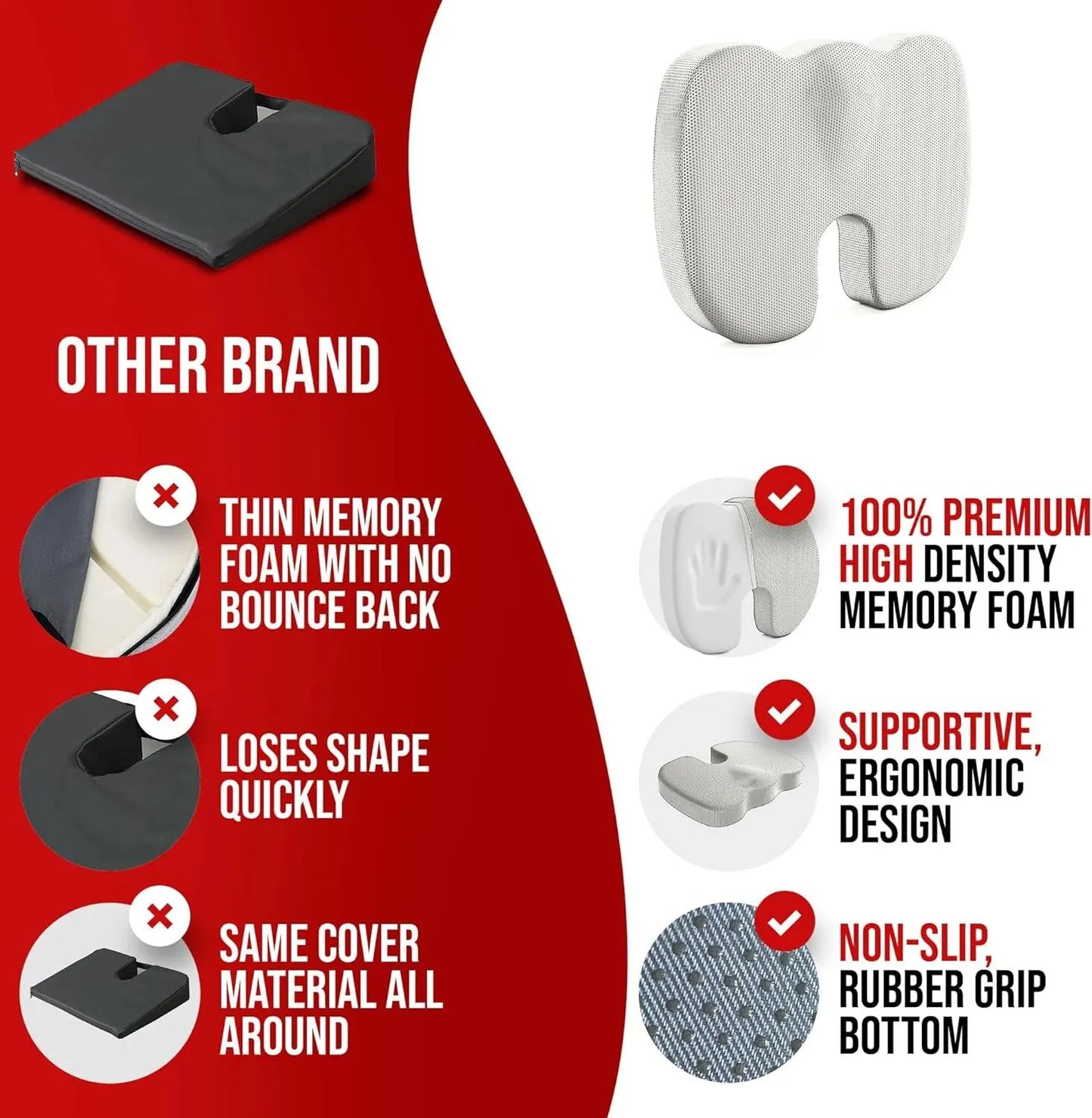 PosturePro™ - Cuscino ergonomico ortopedico per lavorare da casa senza dolori